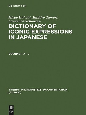 cover image of Dictionary of Iconic Expressions in Japanese